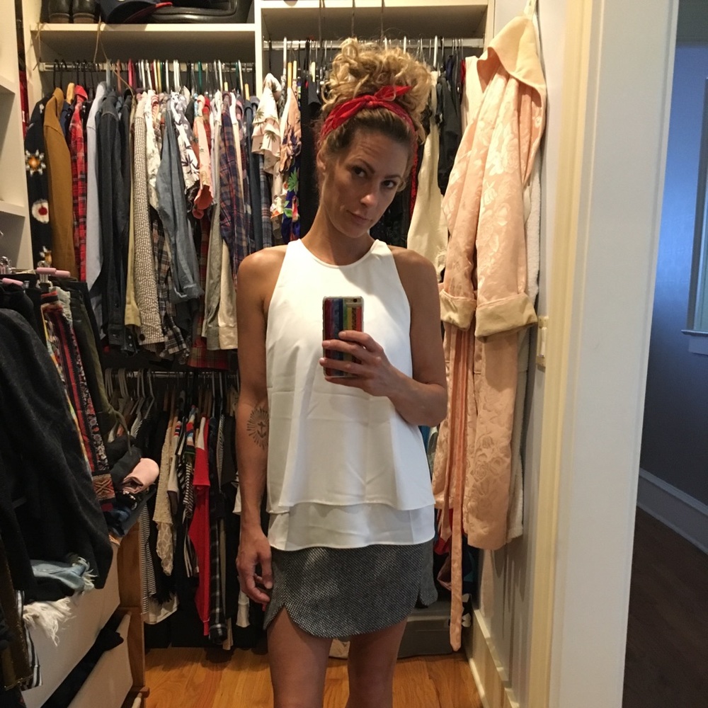 NWT Topshop White tank